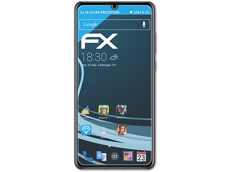 ATFOLIX 3x P30) FX-Clear Displayschutz(für Huawei