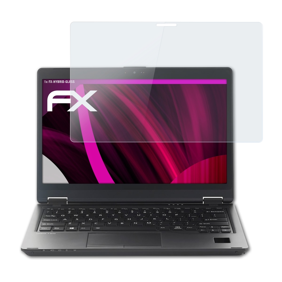P728) FX-Hybrid-Glass Fujitsu Lifebook Schutzglas(für ATFOLIX
