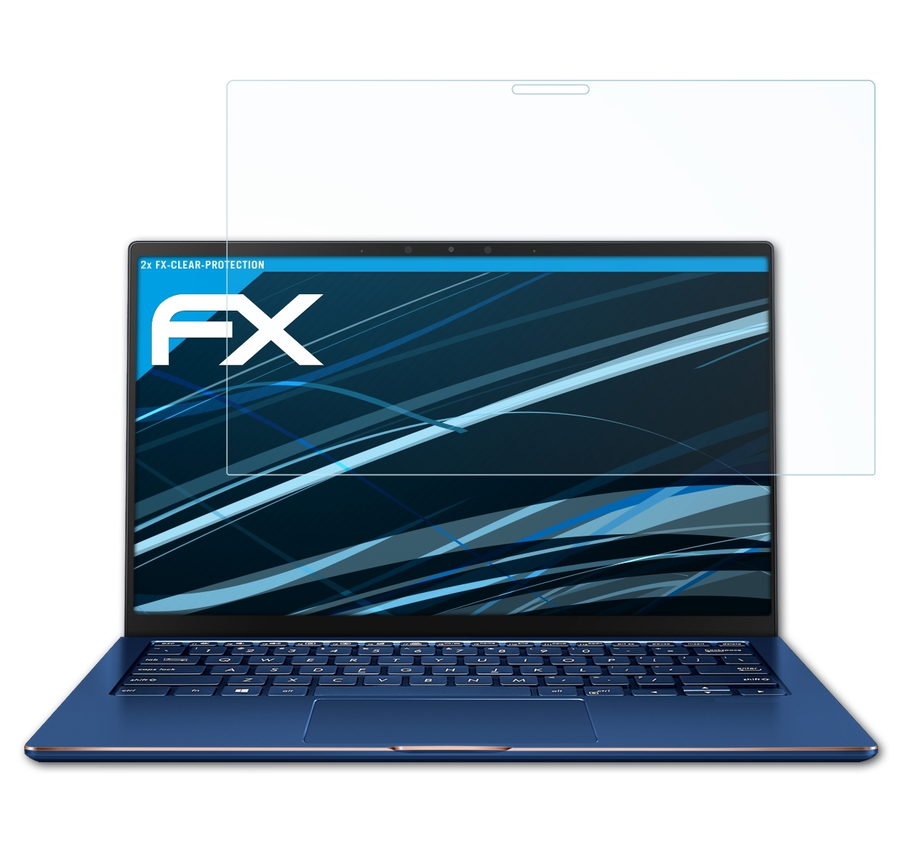 ATFOLIX 2x FX-Clear Displayschutz(für Asus Flip 13 (UX362FA)) ZenBook