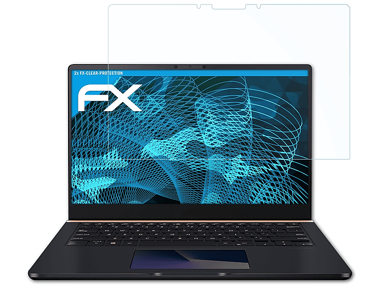 (UX480FD)) ATFOLIX Asus ZenBook Pro 14 FX-Clear 2x Displayschutz(für