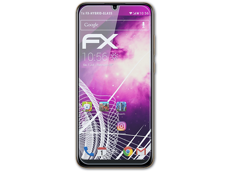 Prime Huawei FX-Hybrid-Glass ATFOLIX Y6 2019) Schutzglas(für