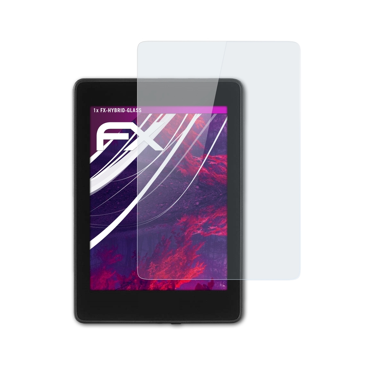 Kindle (2018)) ATFOLIX FX-Hybrid-Glass Schutzglas(für Paperwhite Amazon
