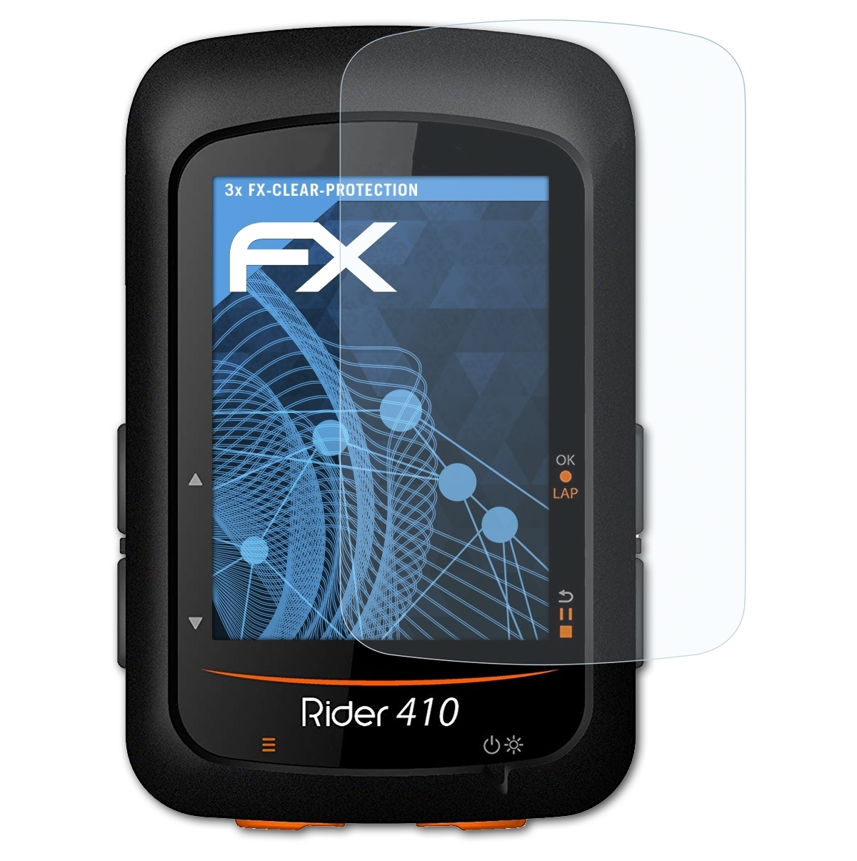 Rider Bryton FX-Clear 410) 3x Displayschutz(für ATFOLIX