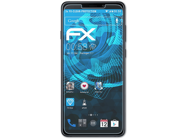 Galaxy (2018)) A9 3x FX-Clear Displayschutz(für ATFOLIX Samsung