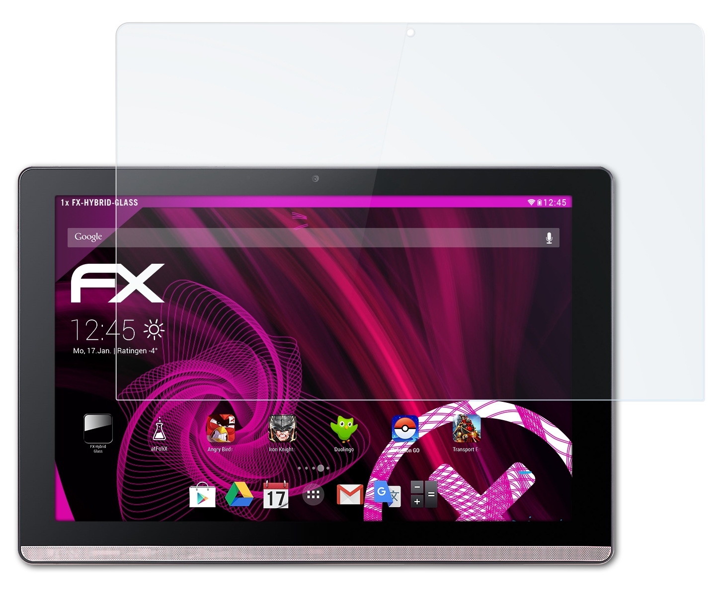 10 ATFOLIX FX-Hybrid-Glass Schutzglas(für One (B3-A50)) Acer Iconia