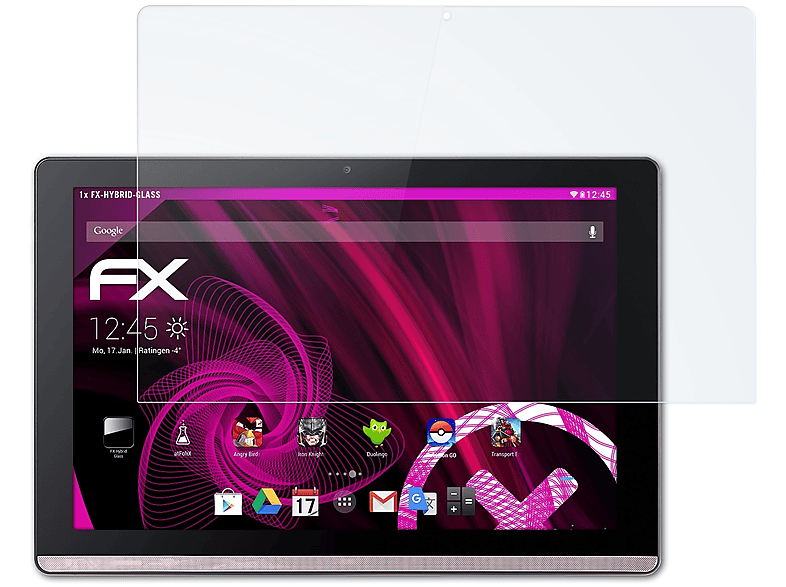 ATFOLIX FX-Hybrid-Glass Schutzglas(für Acer Iconia One 10 (B3-A50))