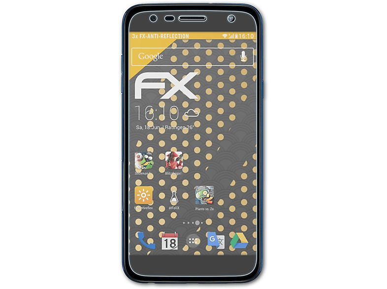ATFOLIX 3x FX-Antireflex Displayschutz(für LG X Power 3)