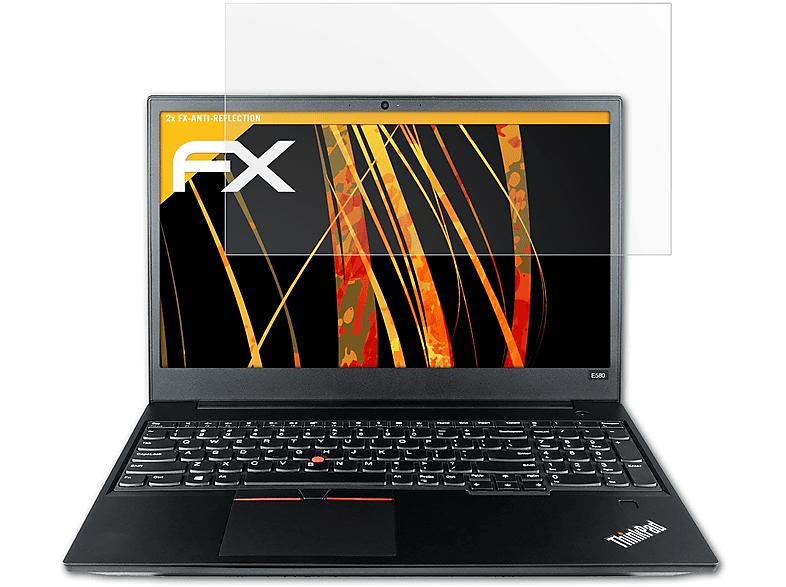ATFOLIX 2x FX-Antireflex Displayschutz(für Lenovo ThinkPad E580)