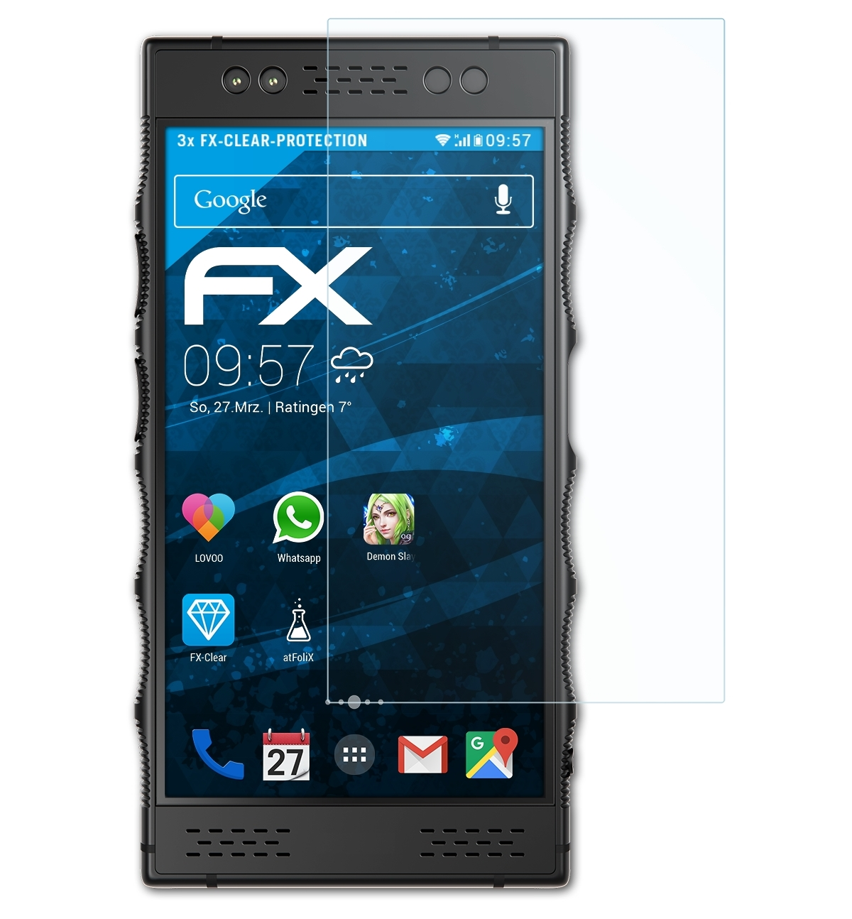 Red Hydrogen 3x ATFOLIX FX-Clear Displayschutz(für One)