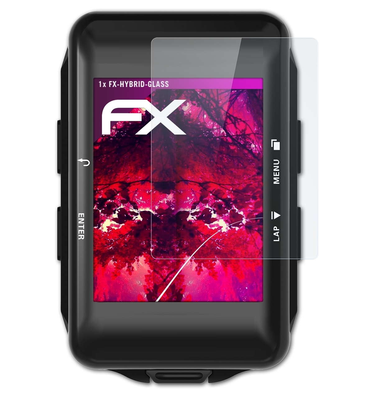 ATFOLIX FX-Hybrid-Glass Schutzglas(für Lezyne Mega C GPS)