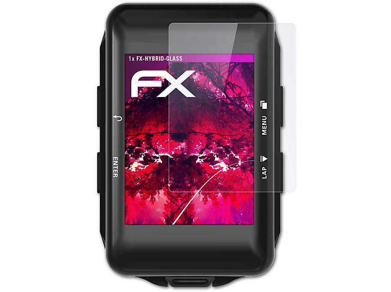 ATFOLIX FX-Hybrid-Glass Schutzglas(für Lezyne Mega C GPS)