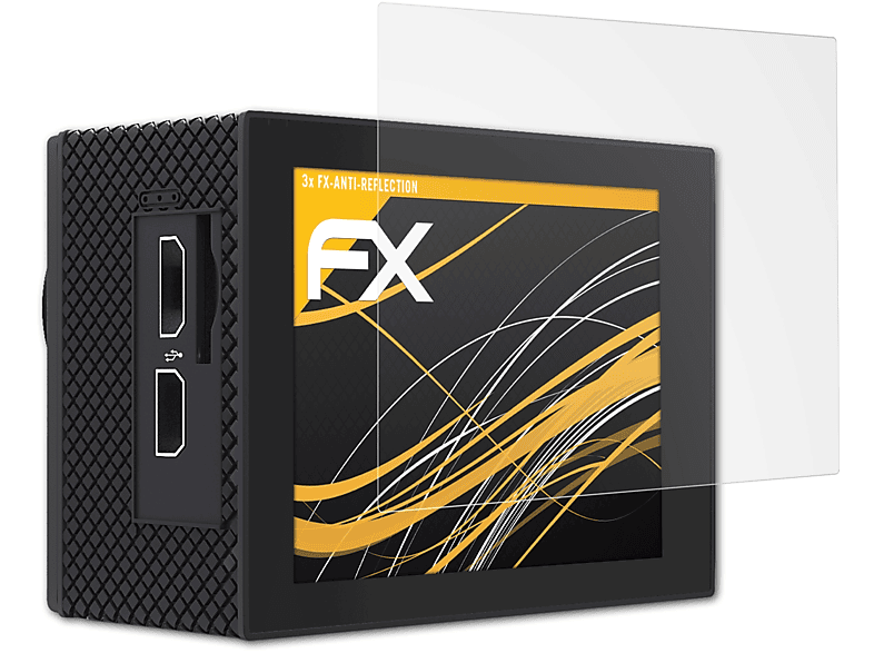 ATFOLIX 3x FX-Antireflex Displayschutz(für Akaso Pro) EK7000