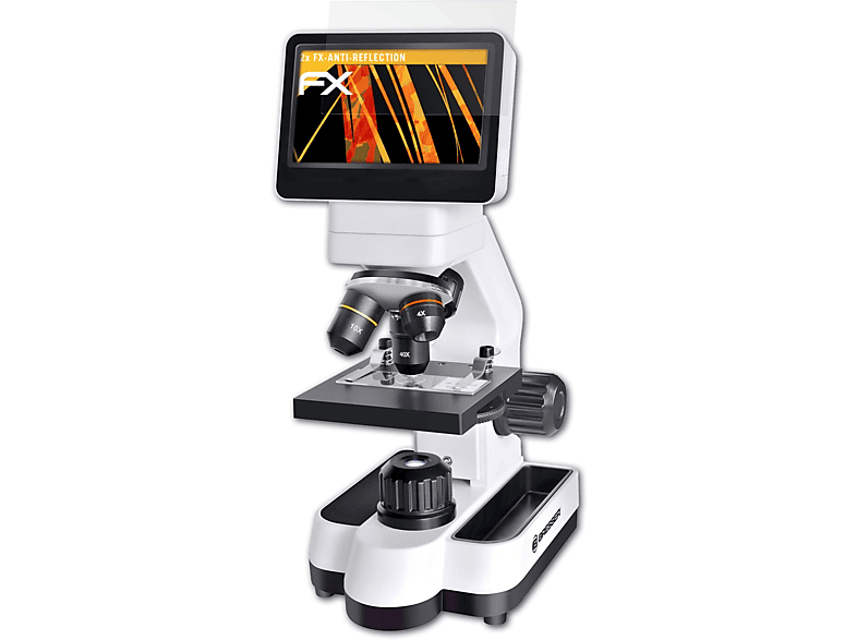 ATFOLIX 2x FX-Antireflex Displayschutz(für Bresser Touch LCD Mikroskop)