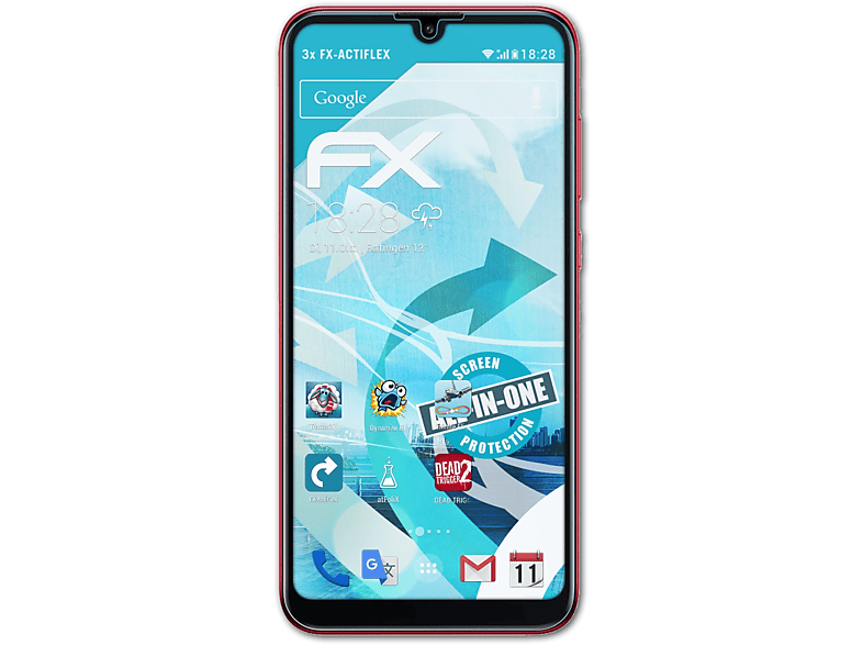 3x Y7 FX-ActiFleX Displayschutz(für 2019) Huawei ATFOLIX Pro