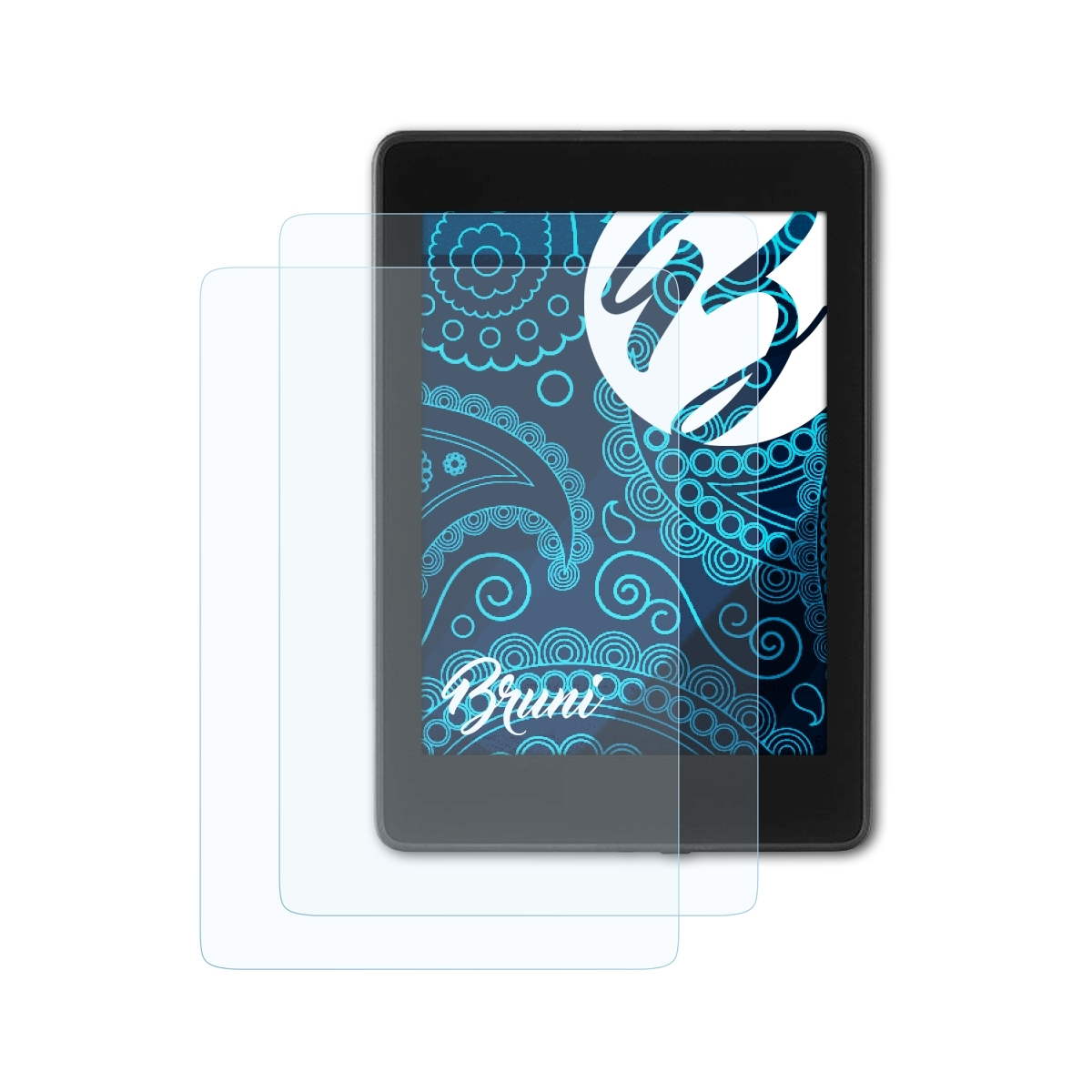 BRUNI 2x Basics-Clear Schutzfolie(für Amazon Paperwhite (2018)) Kindle