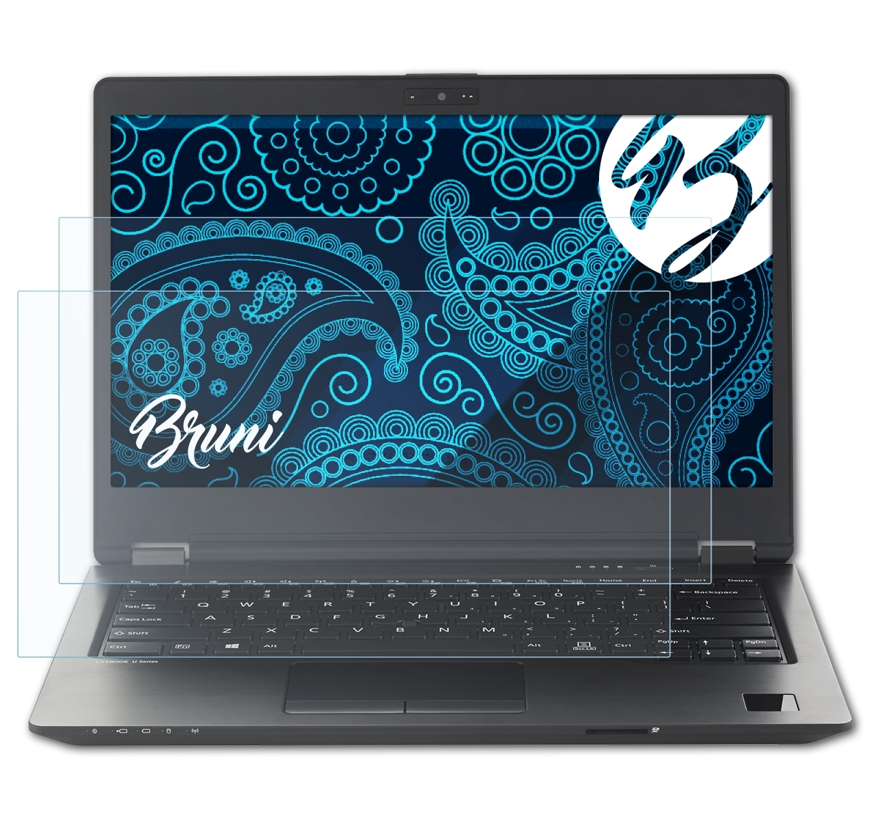 BRUNI 2x Basics-Clear Schutzfolie(für Lifebook Fujitsu U748)