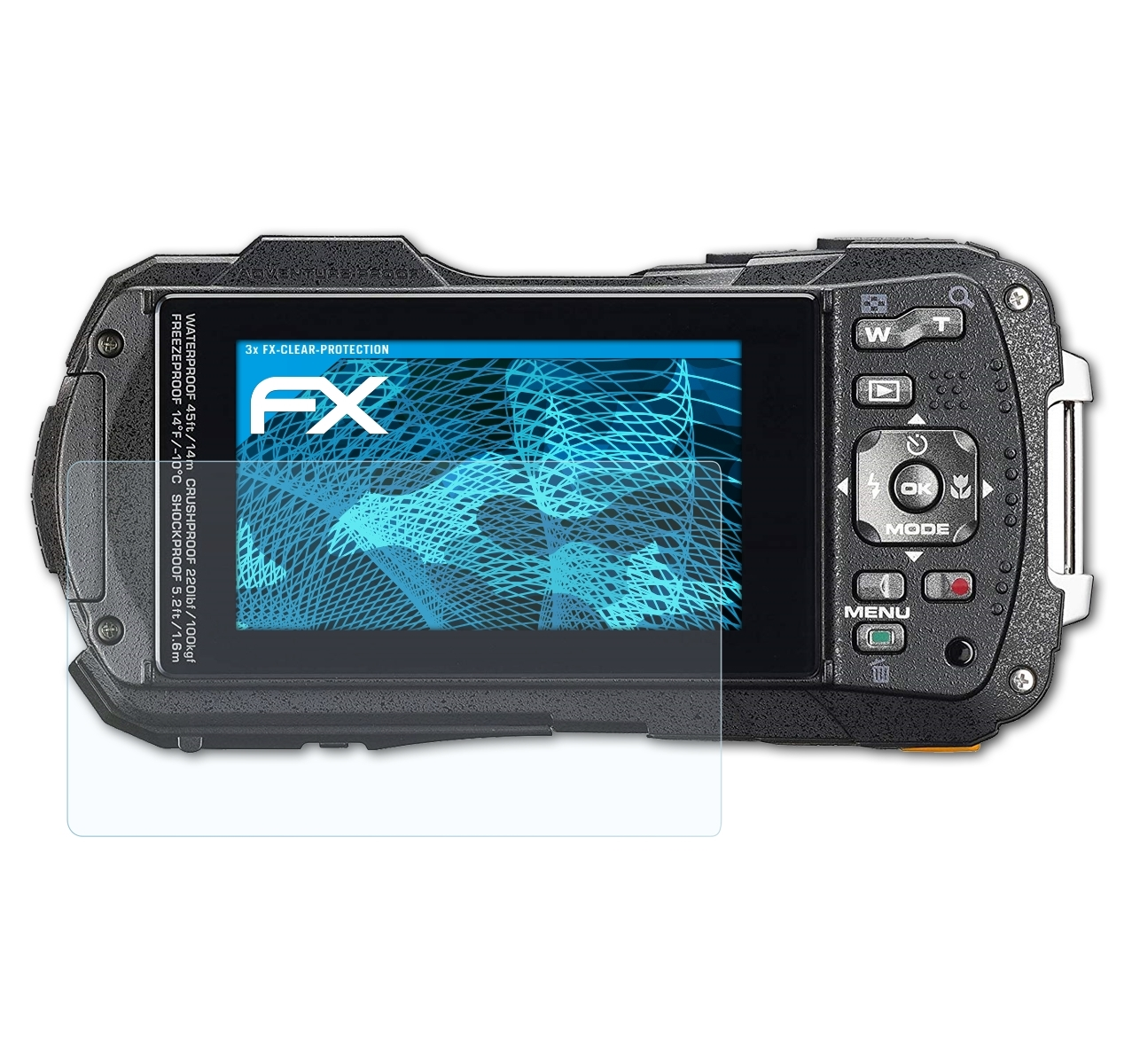 ATFOLIX 3x FX-Clear Ricoh Displayschutz(für WG-60)