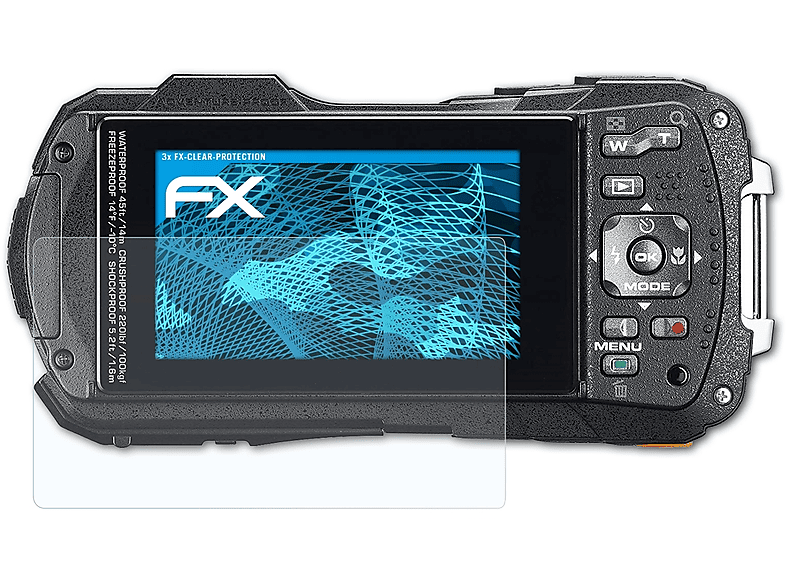 ATFOLIX 3x FX-Clear Ricoh Displayschutz(für WG-60)