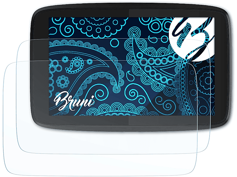 Eröffnungspreis für alle Produkte! BRUNI 2x Basics-Clear Schutzfolie(für TomTom GO Essential (6 inch))