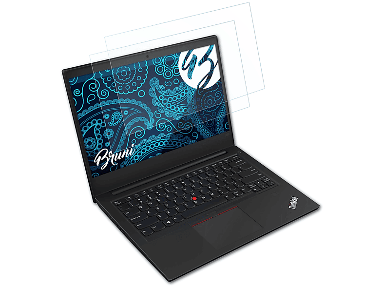 BRUNI 2x Basics-Clear Schutzfolie(für Lenovo E490) ThinkPad