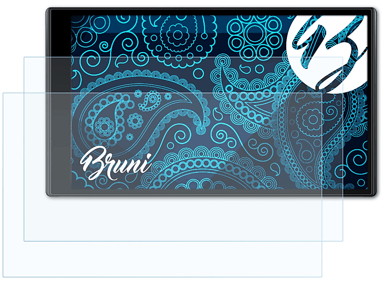BRUNI 2x Basics-Clear Schutzfolie(für Garmin DriveSmart 65)
