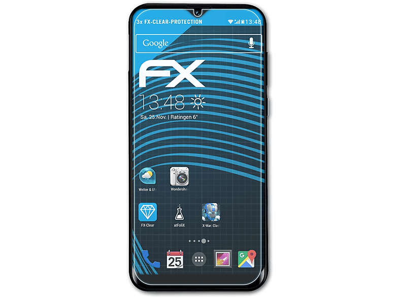 Y8 ATFOLIX Doogee 3x Displayschutz(für Plus) FX-Clear