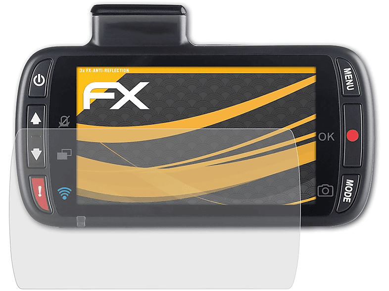 ATFOLIX 3x FX-Antireflex Displayschutz(für Nextbase 312GW)