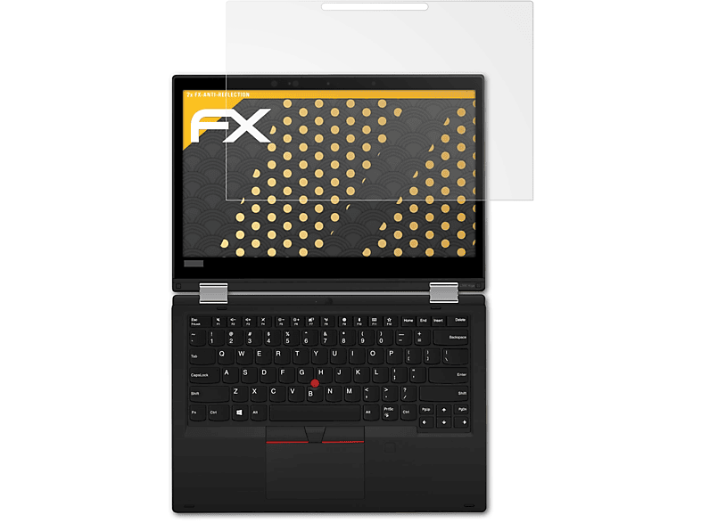 ATFOLIX 2x FX-Antireflex Displayschutz(für Lenovo Yoga) L390 ThinkPad
