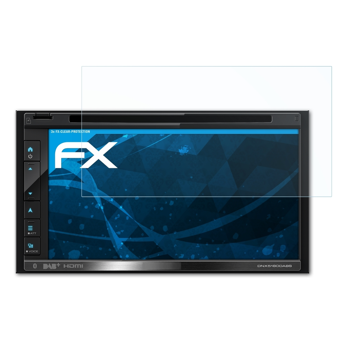 ATFOLIX 3x DNX5180DABS) FX-Clear Kenwood Displayschutz(für