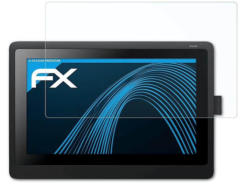 2x ATFOLIX FX-Clear 16) CINTIQ Wacom Displayschutz(für