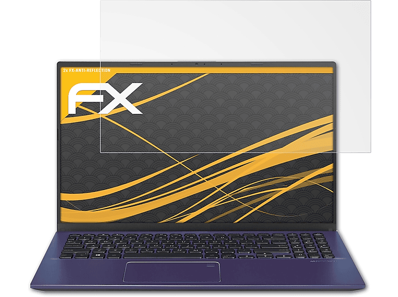 ATFOLIX 2x FX-Antireflex Displayschutz(für Asus VivoBook 15 (X512FA))