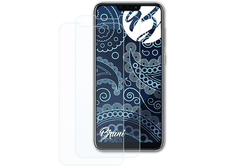 BRUNI 2x Basics-Clear Schutzfolie(für Huawei Honor 8C)