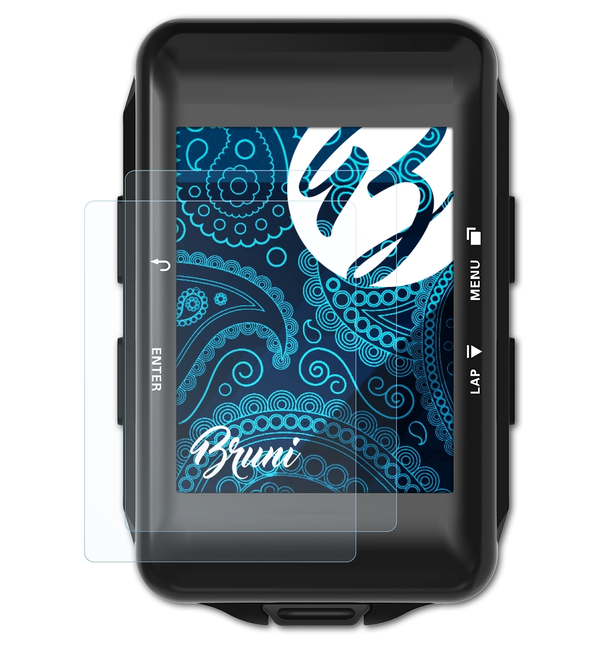 BRUNI 2x Basics-Clear GPS) C Schutzfolie(für Lezyne Mega