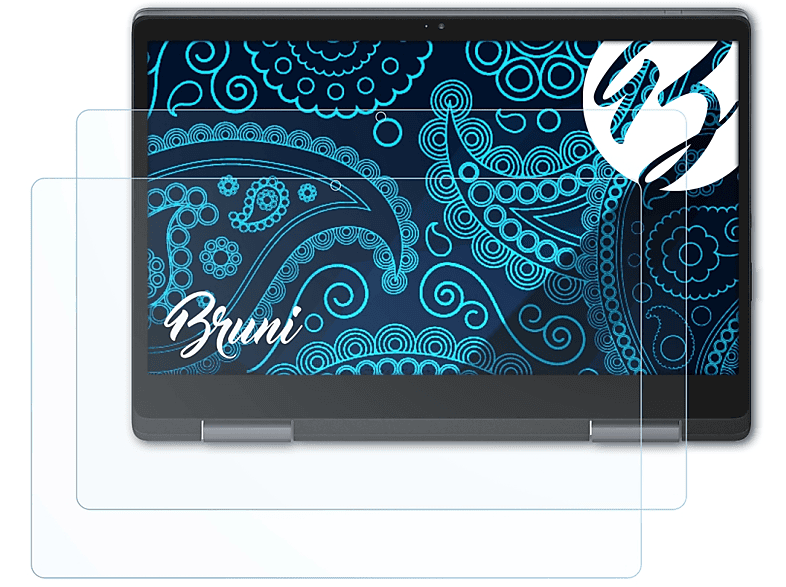 BRUNI 2x Basics-Clear Schutzfolie(für Dell Inspiron Chromebook 14)