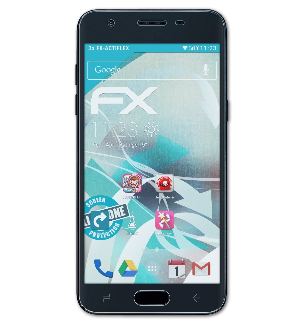 ATFOLIX 3x FX-ActiFleX Displayschutz(für Samsung J3 Orbit) Galaxy