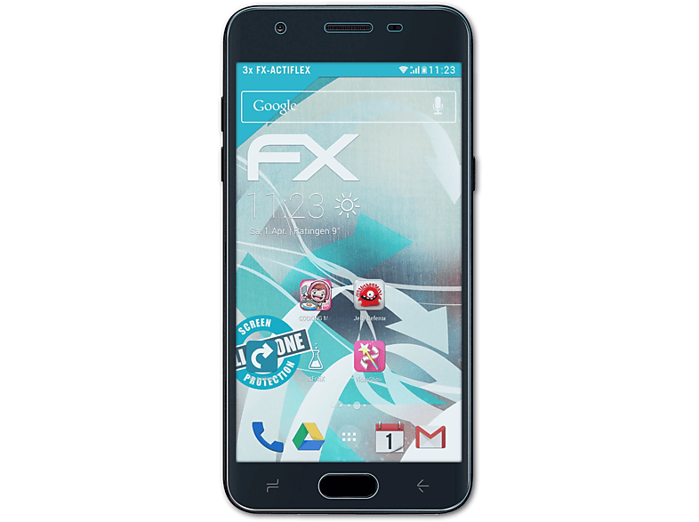 Orbit) FX-ActiFleX Displayschutz(für 3x Galaxy J3 ATFOLIX Samsung