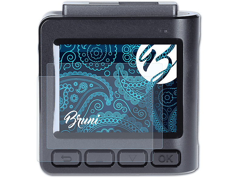 BRUNI 2x Basics-Clear Schutzfolie(für Rollei DashCam-402)