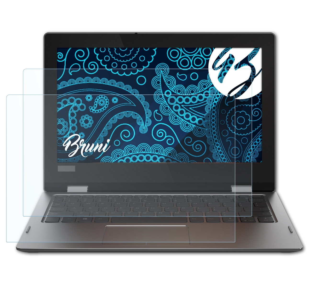BRUNI 2x Basics-Clear Schutzfolie(für Yoga (11 330 Lenovo inch))