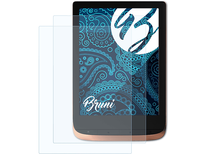 BRUNI 2x Basics-Clear 3) PocketBook Schutzfolie(für Touch HD