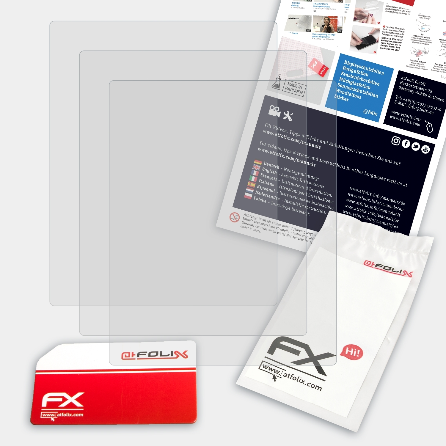 ATFOLIX 3x FX-Antireflex Brinno Displayschutz(für TLC2000)