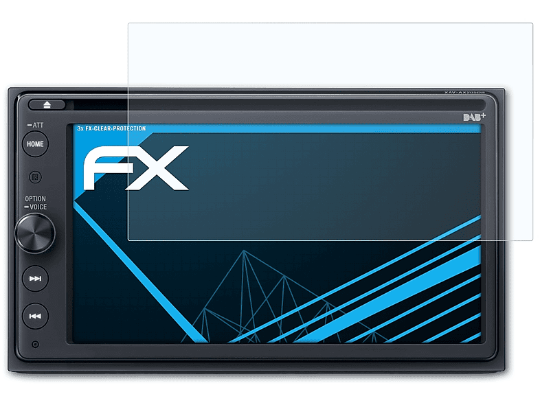 ATFOLIX 3x XAV-AX205DB) FX-Clear Sony Displayschutz(für