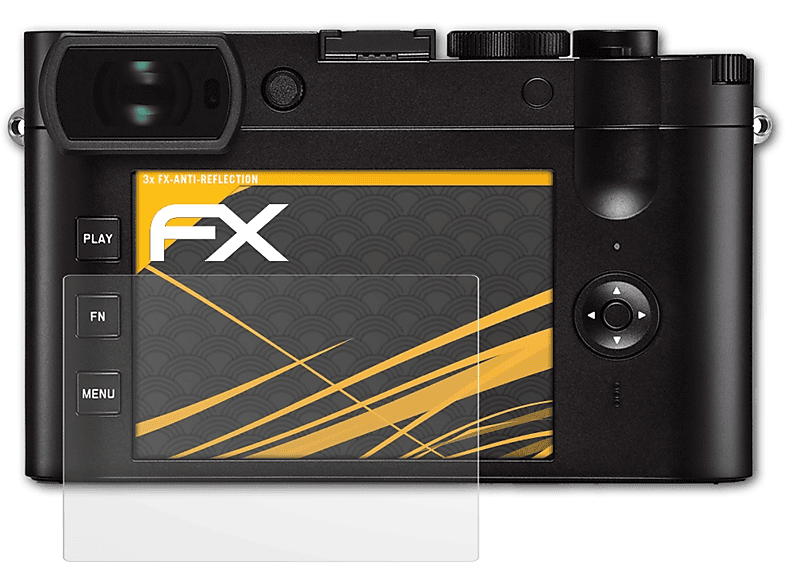 ATFOLIX Leica 3x FX-Antireflex Q2) Displayschutz(für