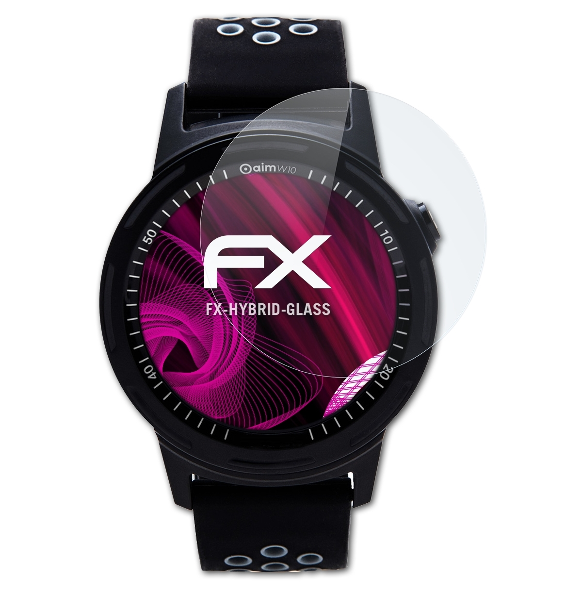 ATFOLIX FX-Hybrid-Glass Schutzglas(für GolfBuddy aim W10)