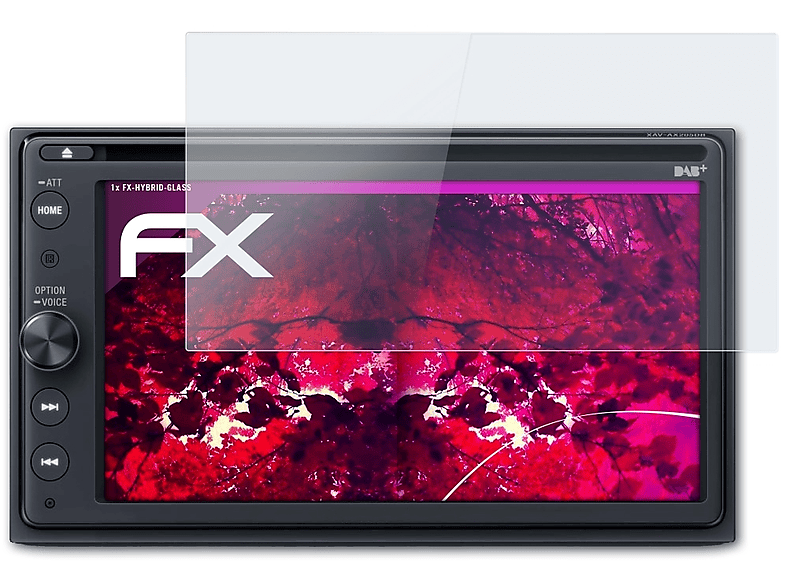 ATFOLIX FX-Hybrid-Glass Schutzglas(für Sony XAV-AX205DB)