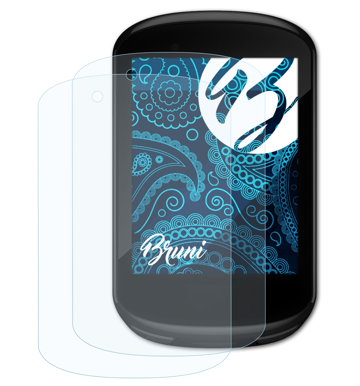 BRUNI 2x Basics-Clear Garmin 830) Schutzfolie(für Edge