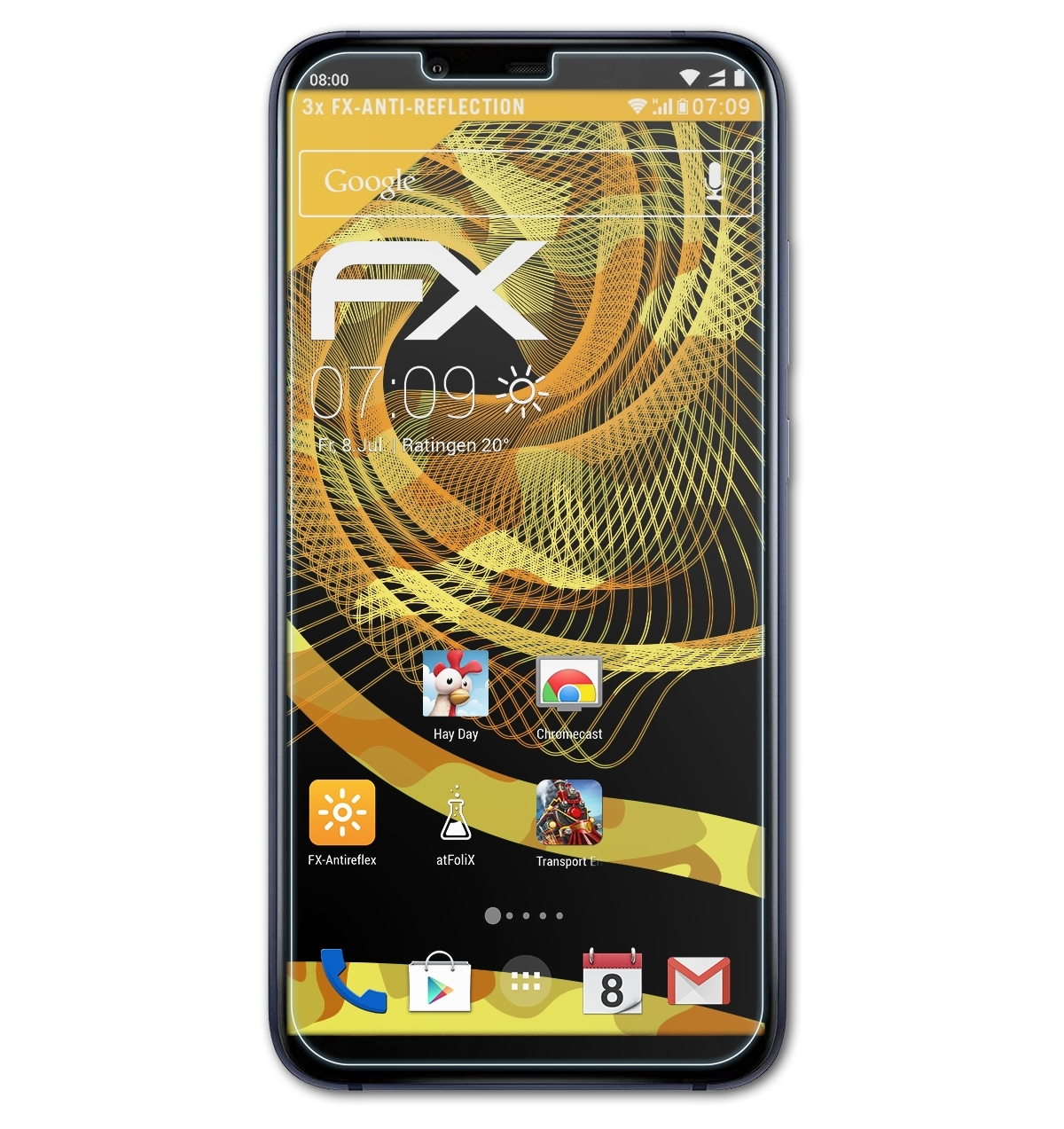 8.1) 3x Nokia ATFOLIX Displayschutz(für FX-Antireflex