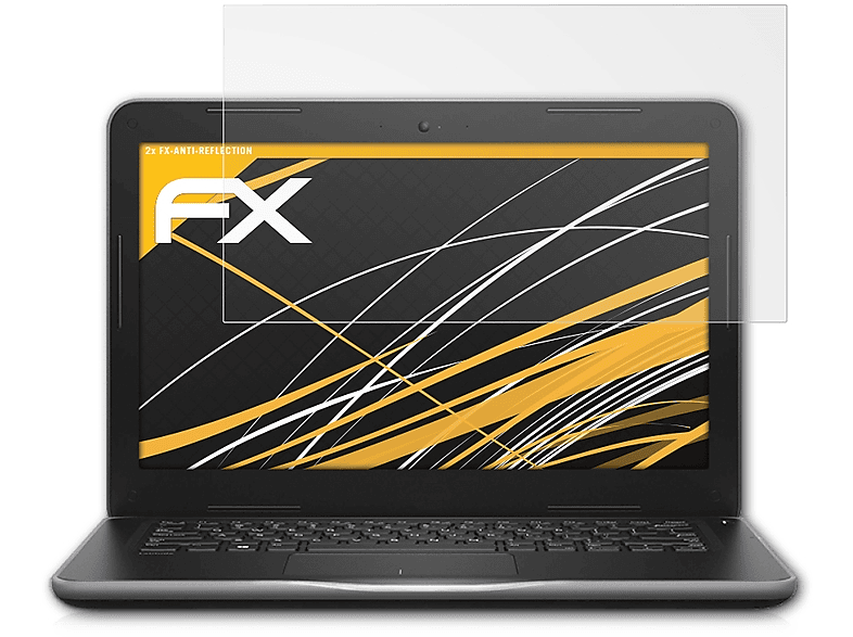 ATFOLIX 2x Displayschutz(für Latitude 3380) Dell FX-Antireflex