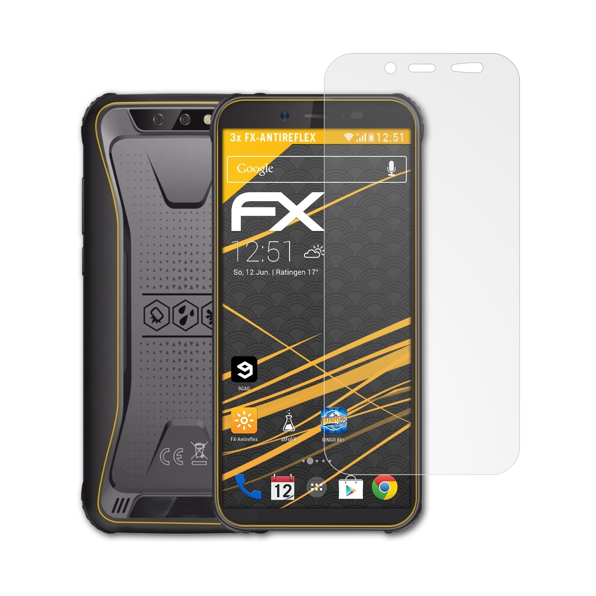 Blackview ATFOLIX FX-Antireflex Pro) BV5500 Displayschutz(für 3x