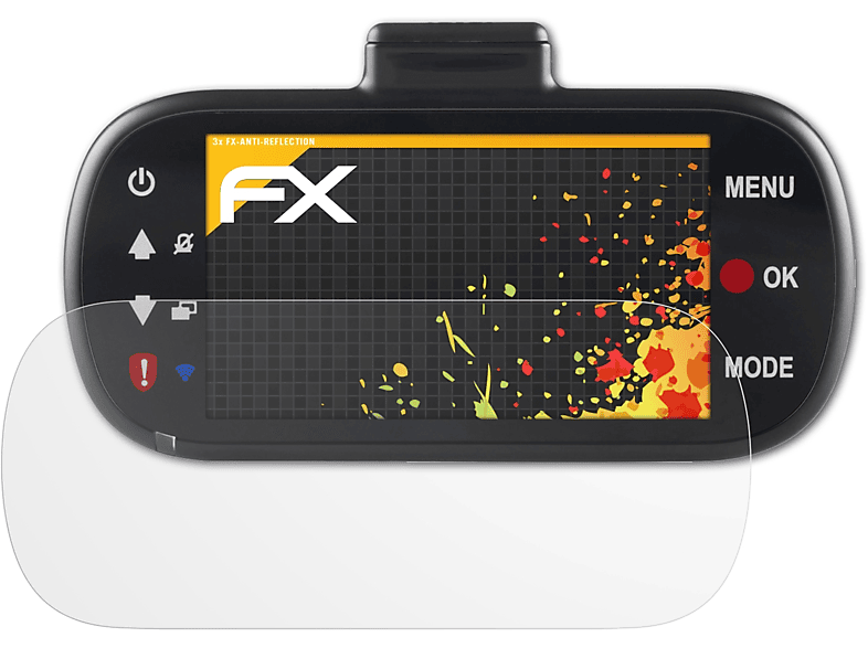 412GW) 3x FX-Antireflex Nextbase Displayschutz(für ATFOLIX