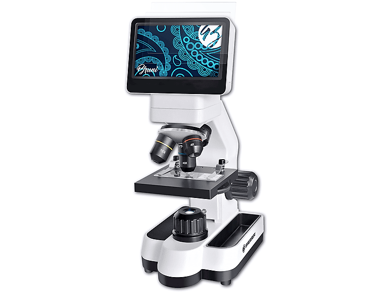 BRUNI 2x Basics-Clear Schutzfolie(für Bresser Touch LCD Mikroskop)